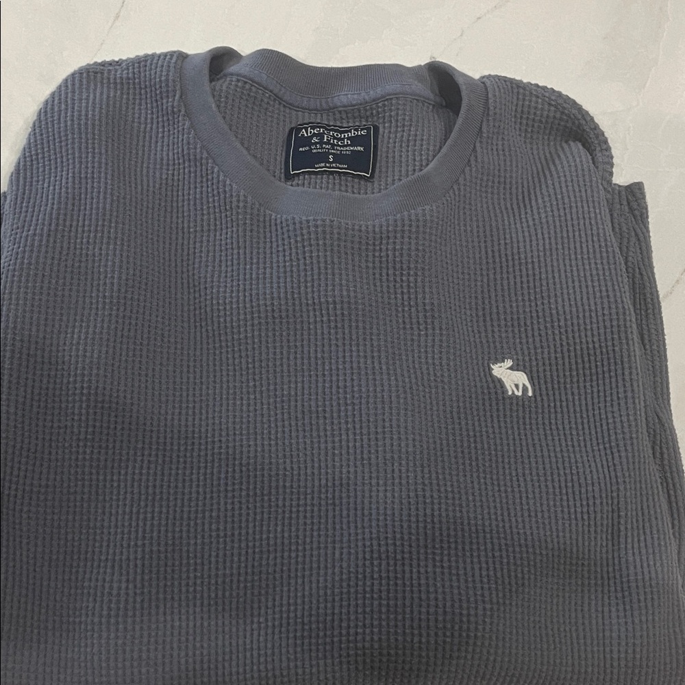 Abercrombie & Fitch Men's Crewneck Sweater - Charcoal Blue